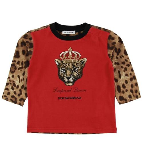 Se Dolce & Gabbana Bluse - Animal - RÃ¸d m. Leopard ved KidsWorld