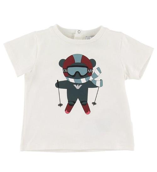 Se Emporio Armani Emporio Armani T-shirt - Hvid m. SkilÃ¸ber ved KidsWorld