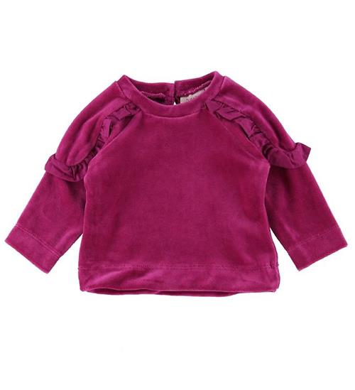 Se Noa Noa miniature Bluse - Velour - Fuchsia ved KidsWorld