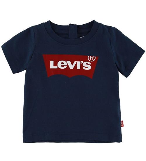 Se Levis T-shirt - Batwing - Navy m. Logo ved KidsWorld