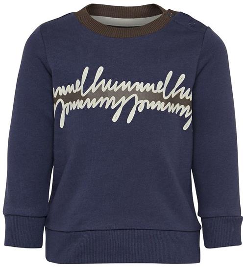 Se Hummel Hummel Sweatshirt - HMLJeppe - Navy m. Print ved KidsWorld