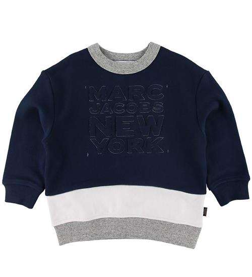 Se Little Marc Jacobs Little Marc Jacobs Sweatshirt - Navy m. Tekst ved KidsWorld