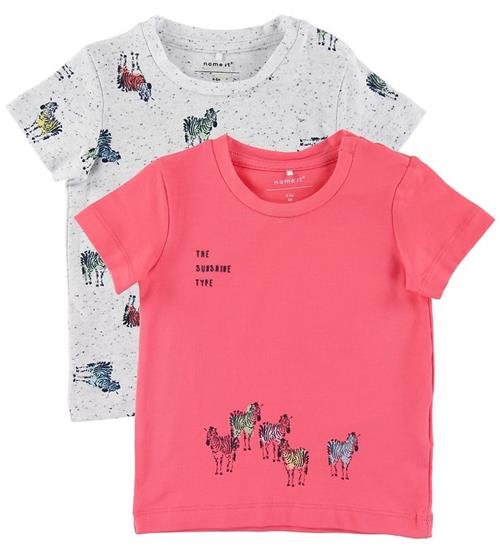 Se Name It Name It T-shirts - 2-pak - NbmJefiko - Calypso Coral ved KidsWorld