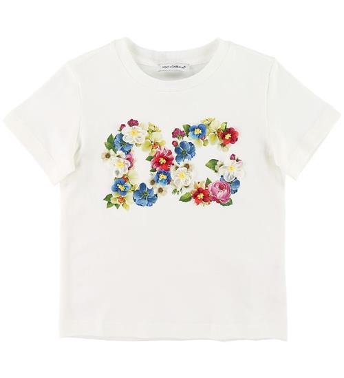 Dolce & Gabbana Dolce & Gabbana T-shirt - Blooming - Hvid m. Logo