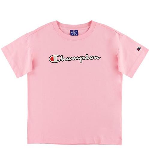 Se Champion Champion Fashion T-shirt - Pink m. Logo ved KidsWorld