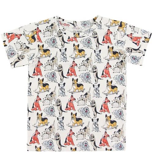 Se Hust and Claire Hust and Claire T-shirt - Anker - Creme m. Hunde ved KidsWorld