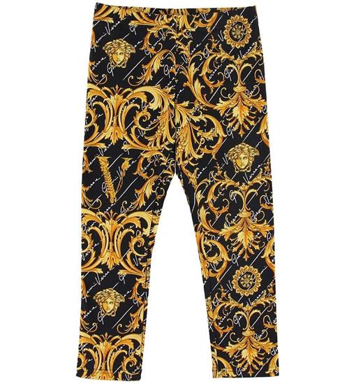 Se Versace Versace Leggings - Sort/Gul ved KidsWorld