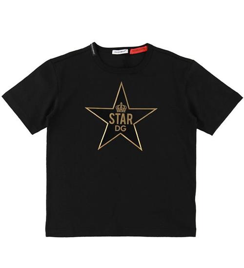 Se Dolce & Gabbana Dolce & Gabbana T-shirt - Sort m. Guld/Stjerne ved KidsWorld