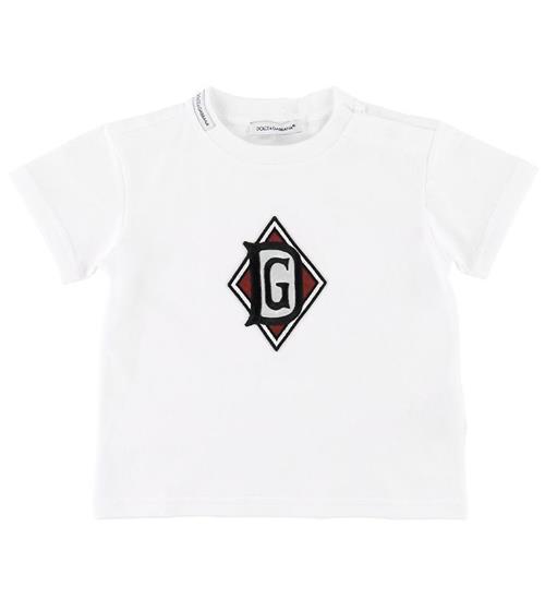 Se Dolce & Gabbana Dolce & Gabbana T-shirt - Hvid m. Patch ved KidsWorld