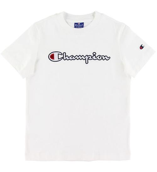 Se Champion Fashion T-Shirt - Hvid m. Logo ved KidsWorld