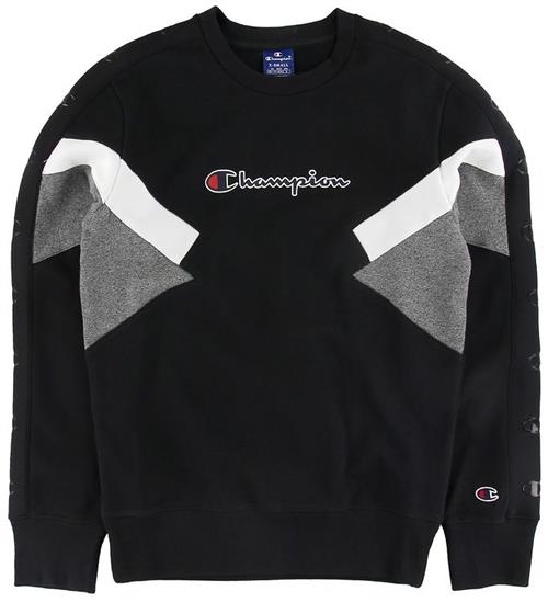 Se Champion Champion Fashion Sweatshirt - Sort m. Hvid/GrÃ¥ ved KidsWorld