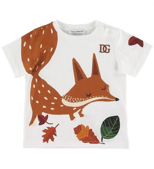 Se Dolce & Gabbana Dolce & Gabbana T-shirt - Hvid m. RÃ¦v ved KidsWorld