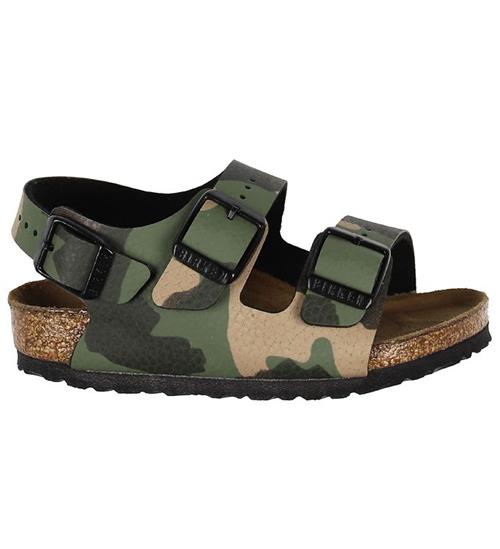 Se Birkenstock Birkenstock Sandaler - Milano Kinder - Desert Soil/Camo Khaki ved KidsWorld