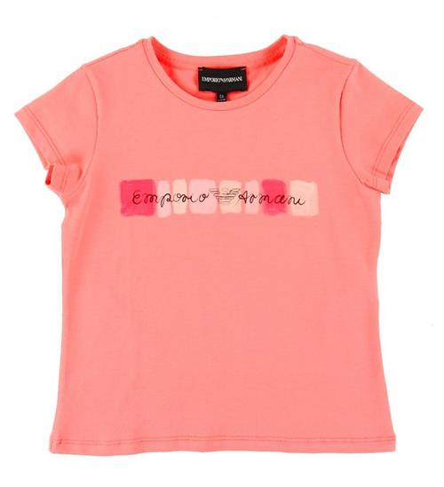 Se Emporio Armani T-shirt - Koral m. Print ved KidsWorld