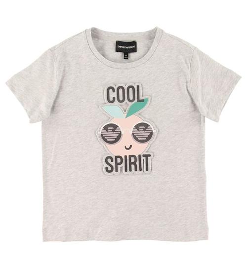 Se Emporio Armani Emporio Armani T-shirt - GrÃ¥meleret m. Print ved KidsWorld