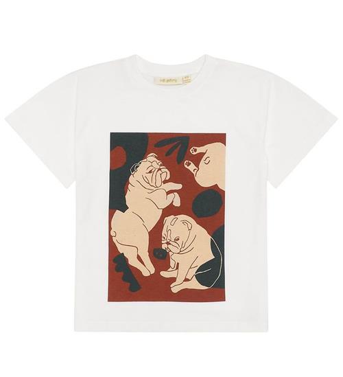 Se Soft Gallery Soft Gallery T-shirt - Asger - Snow White m. Hunde ved KidsWorld