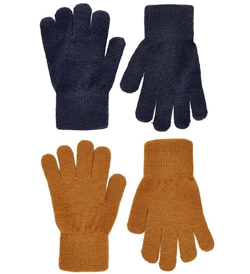 CeLaVi CeLaVi Handsker - Uld/Nylon - 2-pak - Pumpkin Spice/Navy