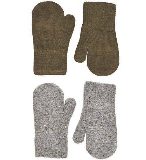 Se CeLaVi CeLaVi Luffer - Uld/Nylon - 2-pak - Military Olive/GrÃ¥meleret ved KidsWorld