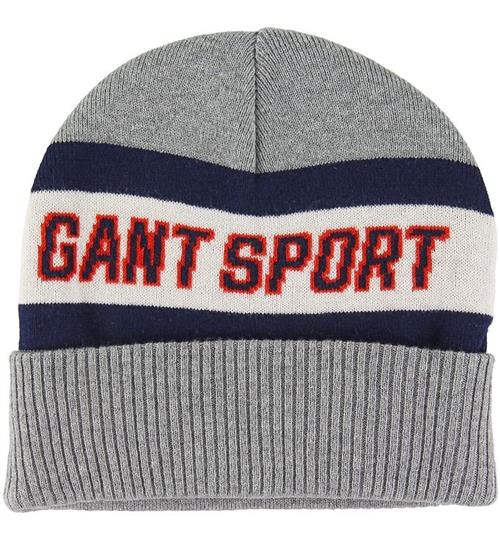 Se GANT GANT Hue - Uld/Bomuld - 2-lag - Sport - Grey Melange ved KidsWorld