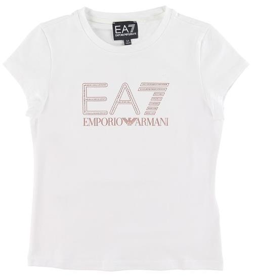 Se EA7 EA7 T-shirt - Hvid m. Logo ved KidsWorld