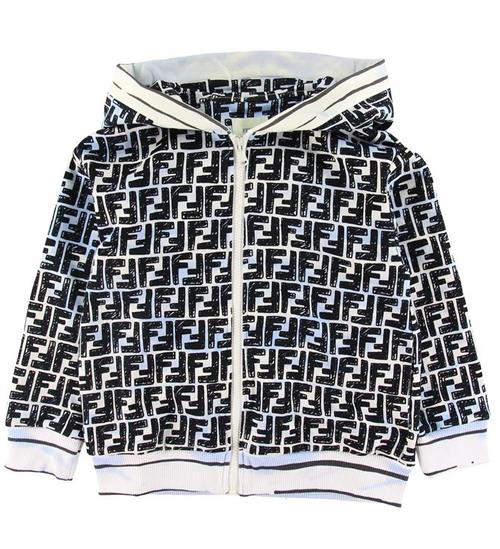 Se Fendi Cardigan - LyseblÃ¥ m. Logo ved KidsWorld