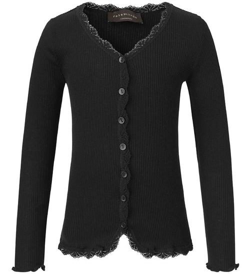 Rosemunde Rosemunde Cardigan - Silke/Bomuld - Rib - Sort