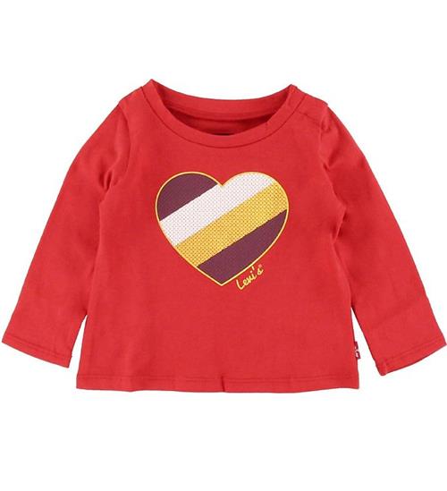 Se Levis Bluse - Super Red m. Hjerte ved KidsWorld