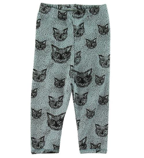 Se Noa Noa miniature Noa Noa miniature Leggings - Uld/Bomuld - GrÃ¸n m. Print ved KidsWorld