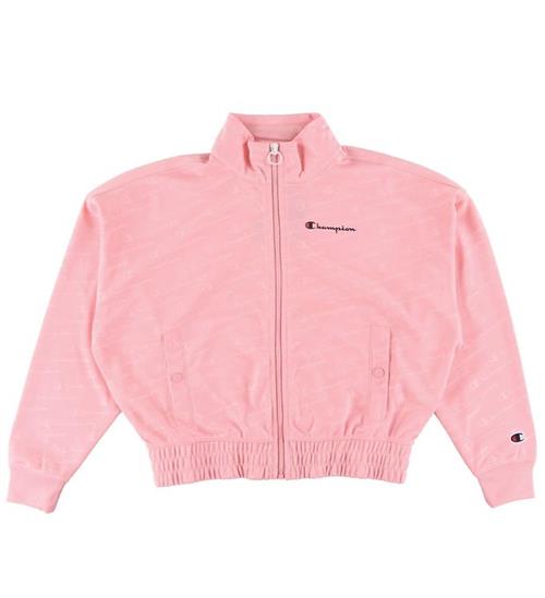 Se Champion Champion Fashion Cardigan - Rosa m. Logoer ved KidsWorld