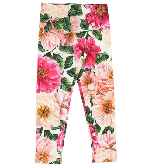 Se Dolce & Gabbana Leggings - Rosa Blomster ved KidsWorld