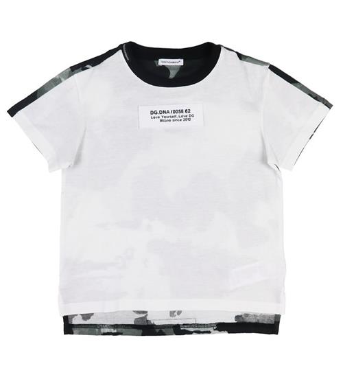 Se Dolce & Gabbana Dolce & Gabbana T-shirt - Hvid/GrÃ¥ Camouflage ved KidsWorld