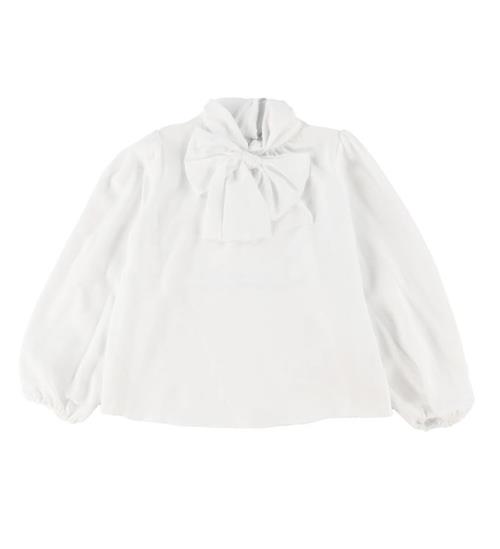 Se Dolce & Gabbana Bluse - Silke - Hvid ved KidsWorld