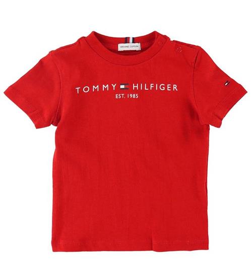 Tommy Hilfiger Tommy Hilfiger T-shirt - Essential - Organic - Deep Crimson