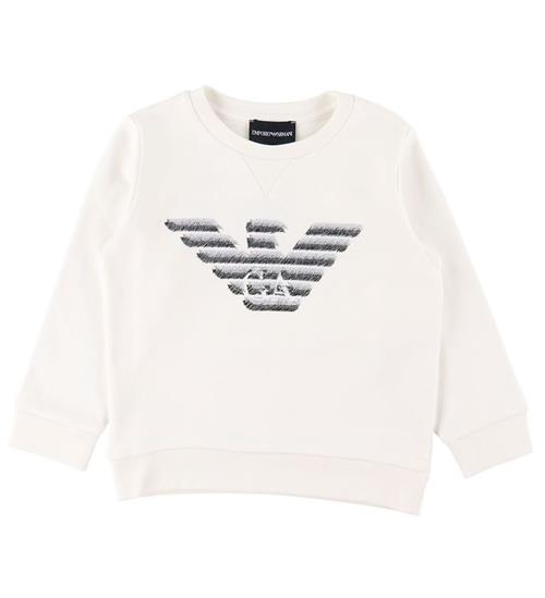 Se Emporio Armani Emporio Armani Sweatshirt - Hvid m. Logo ved KidsWorld