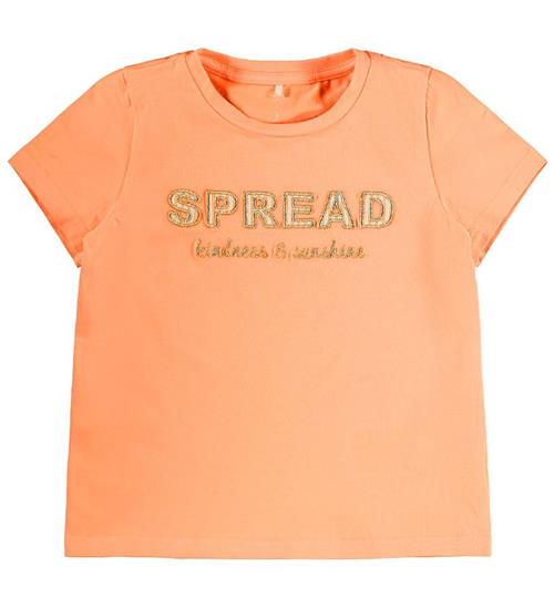 Se Name It Name It T-shirt - NmfFami - Cantaloupe m. Tekst ved KidsWorld