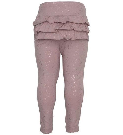 Se Little Wonders Leggings - Abigail - Dusty Rose Glitter ved KidsWorld