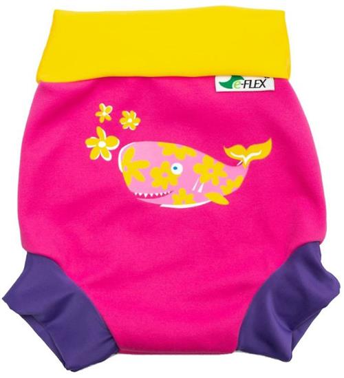 Se Konfidence Blebadebukser - UV50+ - Swim Nappy - Pink/Yellow Joni ved KidsWorld