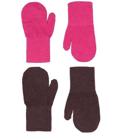 Se CeLaVi CeLaVi Luffer - Uld/Nylon - 2-pak - Pink/MÃ¸rkelilla ved KidsWorld