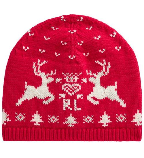 Polo Ralph Lauren Hue - Bomuld/Uld - Classics - RÃ¸d m. MÃ¸nster