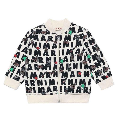 Marni Marni Cardigan - Off-White m. AOP Logo