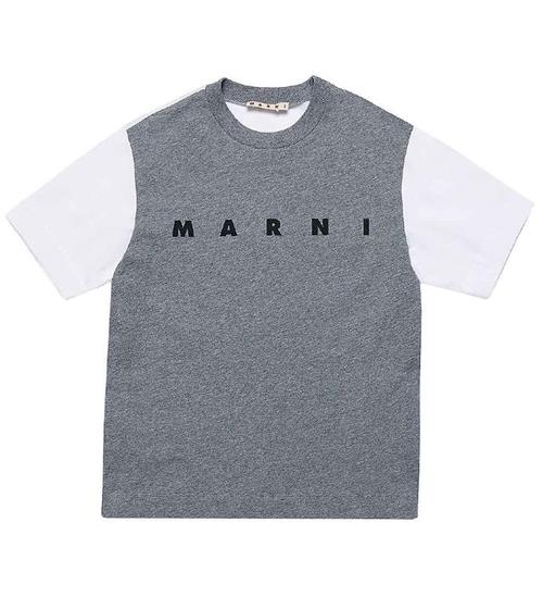 Marni Marni T-shirt - GrÃ¥meleret/Hvid