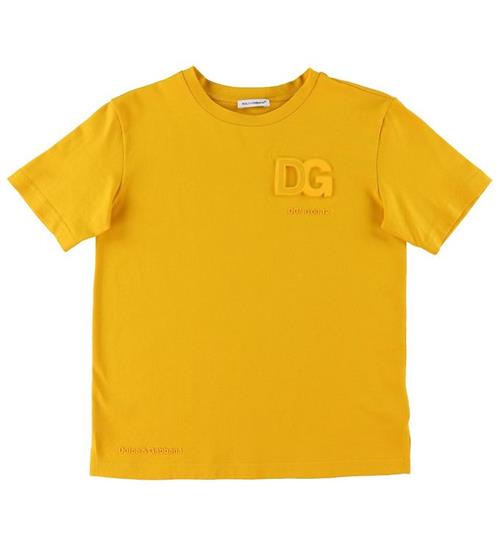 Se Dolce & Gabbana Dolce & Gabbana T-shirt - DG Skate - Gul ved KidsWorld