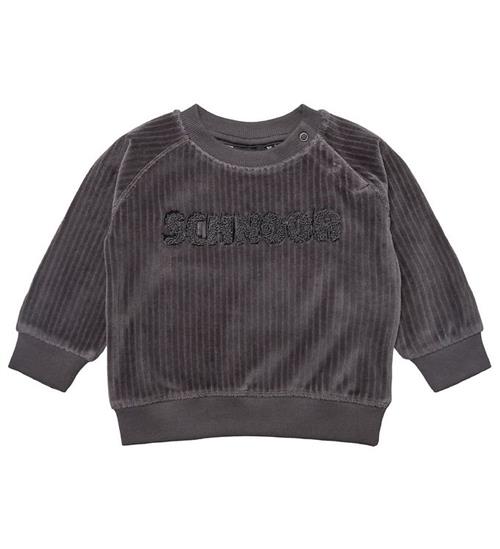 Sofie Schnoor Petit by Sofie Schnoor Sweatshirt - Velour - Dark Grey Melange