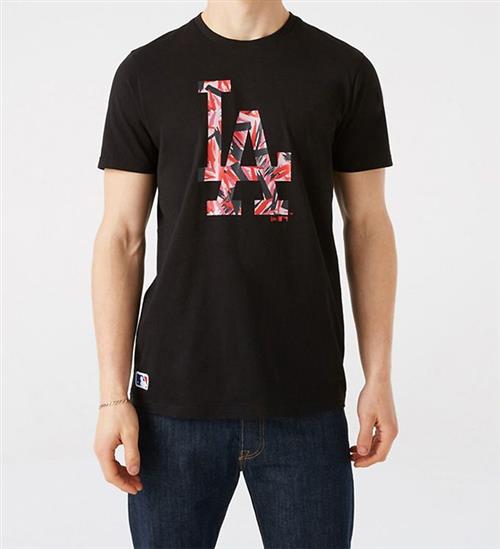 New Era T-Shirt - Los Angels Dodgers - Sort/Rosa