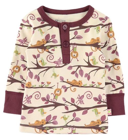 Se Katvig Katvig Bluse - Hvid/Bordeaux m. Dyr ved KidsWorld