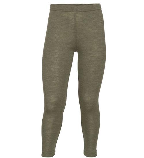 Se Engel Leggings - Uld/Silke - Olive ved KidsWorld