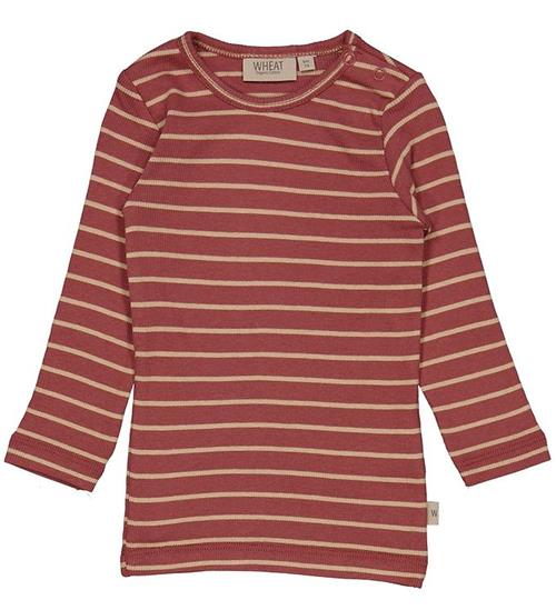 Se Wheat Bluse - Rib - Apple Butter Stripe ved KidsWorld