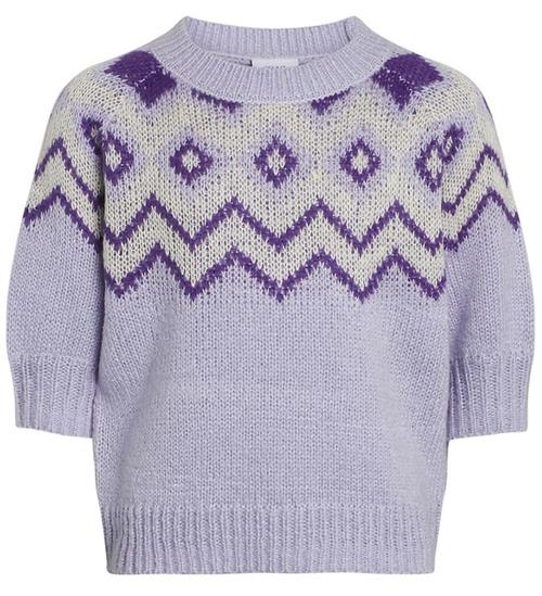 Se Grunt Bluse - Strik - Anis - Light Lavender ved KidsWorld