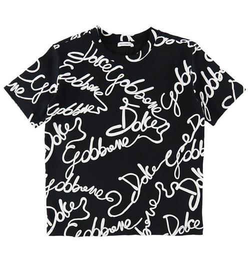 Se Dolce & Gabbana Dolce & Gabbana T-shirt - DNA - Sort/Hvid ved KidsWorld