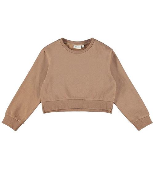 Lil Atelier Lil' Atelier Sweatshirt - NmfRafaella - Cropped - Woodsmoke